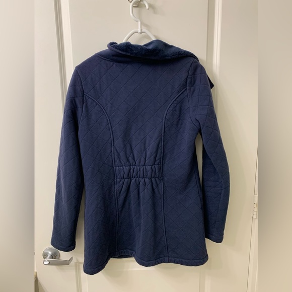 NORTH FACE Navy Quilted Sherpa Zip Up - Picture 2 of 8